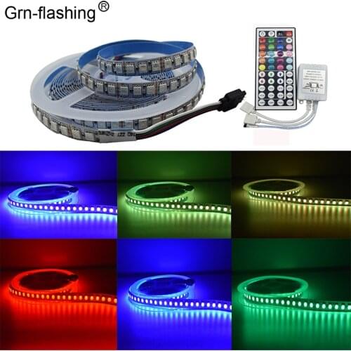 SMD 5050 RGB LED strip 2m 3m 5m 120 LEDs/m 600LEDs/lot DC12V Powered flexible strip with controller for indoor decoration