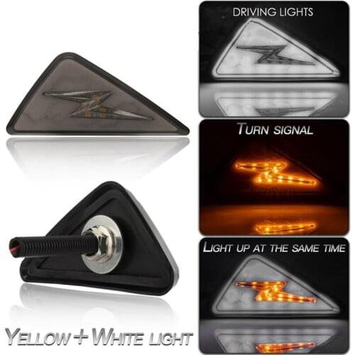 LED Motorcycle Turning Signals Light Triangular Flush Mount Waterproof Easy Installation Turn Signal