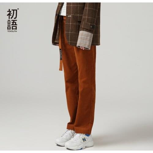 Toyouth Women's Corduroy Trousers