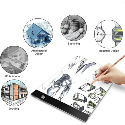 A4 Ultra Slim LED Drawing Tablet USB LED Light Box Copy Board Digital Graphics Pad Electronic Art Graphic Paint Writing Wacom