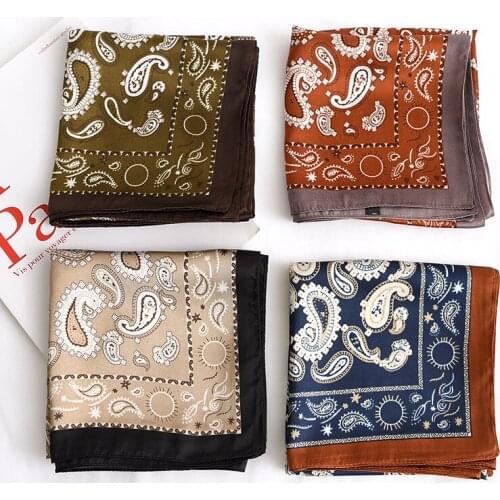 2020 luxury brand fashionable printing silk scarf ethnic style women the trend scarf spring and autumn sunscreen small Scarves