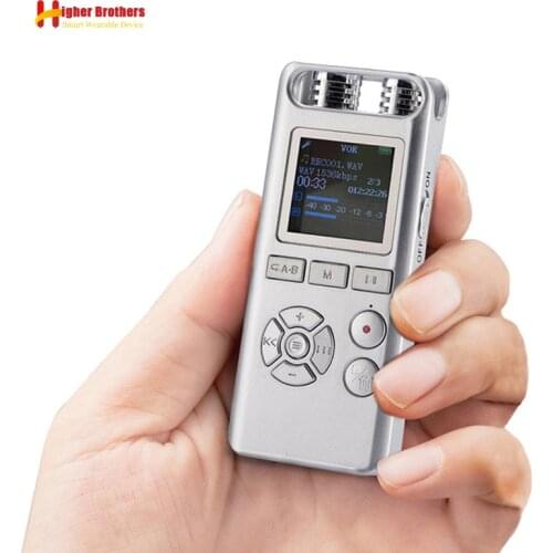 8GB Professional Digital Voice Audio Recorder Smart Sound Control Noise Reduction HD HIFI Loseless Music MP3 Player Dictaphone