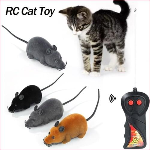 Wireless RC Mice Cat Toys Wireless Remote Control RC Electronic Mouse Novelty RC Cat Funny Children Toy Novelty Animal Toy Gift