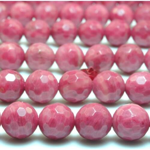Natural Red Rhodonite A Grade Faceted Round Loose Beads Wholesale Gemstone Semi Precious Stone Bracelet Diy Jewelry Making