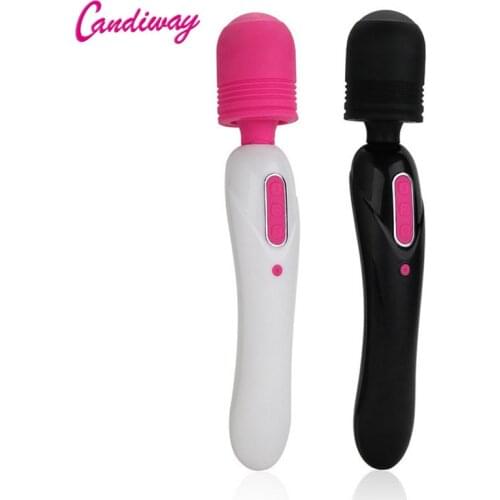 CandiWay USB Magic Wand Body Massager AV Gspot Clitoris Stimulator vibrators for Women Wild Weekend Mega Couples Sex Toy Kit