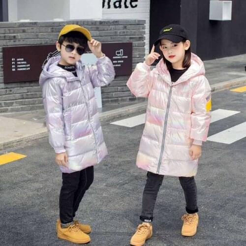 New Sale White Duck Down Jackets Outwear Children Coat Winter Teenage Baby Boys Girls Warm Long Jackets Toddler Kids Outerwear