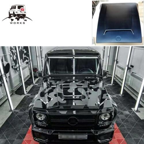 G class W463 FRP material hood cover fit for G-wagon W463 G500 G550 G55 G63 G65 bonnet with B logo