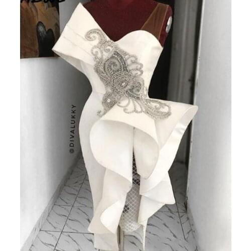 Женские коктейльные платья на одно плечо HVVLF China At AliExpress