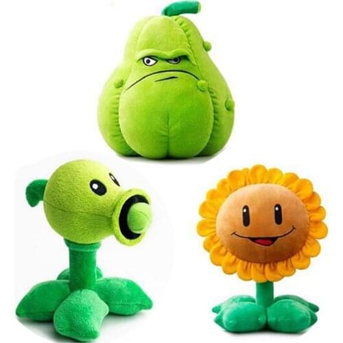 Big Size 30cm PVZ Plants vs Zombies Peashooter Squash Sunflower Stuffed Plush Toys Soft Game Toy Doll Gifts for Kids Children