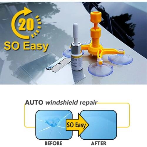 Sikeo DIY Car Window Repair Tools Resin Curing Glue Windshield Repair Kit Glass Scratch Crack Restore Car Window Glass Repair