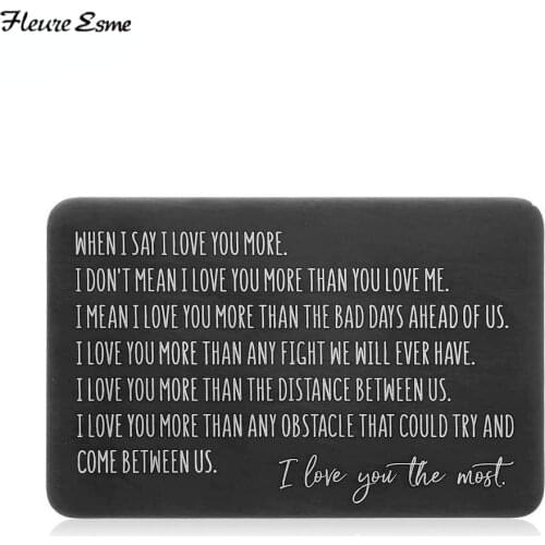 Wallet Insert Card Gifts for Him Men Husband From Wife Girlfriend Valentine Anniversary Birthday Gifts for Groom Fiance