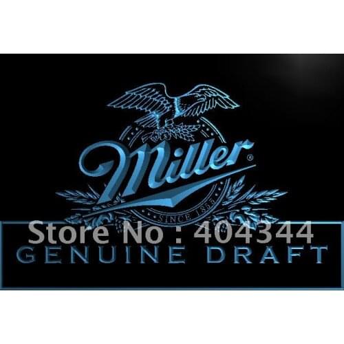 LE054- Miller beer Draft Bar Pub Club LED Neon Light Sign home decor crafts
