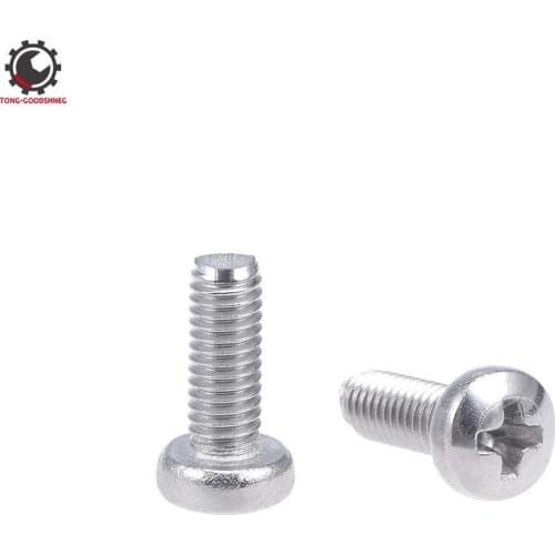 M3 Machine Screws Pan Phillips Cross Head Screw 304 Stainless Steel Fasteners Bolts 30Pcs Pan head philips machine screw