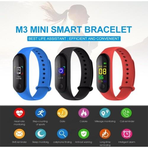 M3 Sport Fitness Tracker Watch Smartband Waterproof Smart Bracelet Blood Pressure Heart Rate Monitor Smart Band Wristband Men
