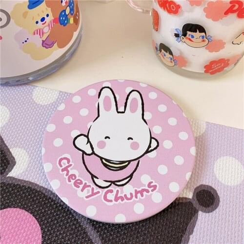 Cute Coasters for Drinks Round Coaster Marble Surface Pattern Cups Place Mats for Home Decor Tabletop Protection