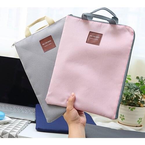 Zipper Multi-layer A4 File Bag Laptop Mobile Phone Oxford Canvas Briefcase Storage Bags Document Organizer File Folder