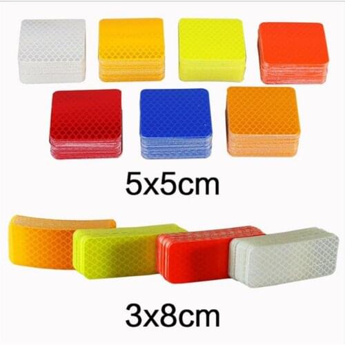 4 Pcs/set Car Reflective Warning Strip Decal Stickers Self Adhesive Warning Tape Reflector Stickers Car Door Sticker Safety Mark