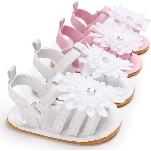 Newborn childrens flowers baby girl shoes PU childrens shoes