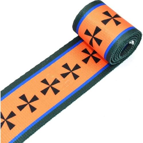 Orange Ribbons Fabric Belt Knapsack Belt 2"Jacquard Ribbon Webbing Belts Canvas Webbing Knapsack Strapping Bag Crafts Bag Strap