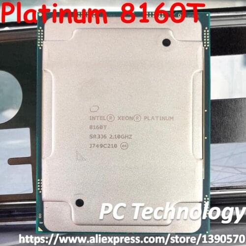 Original Intel Xeon Platinum 8160T CPU QS Platinum8160T Processor 33M Cache 2.10GHz 24-cores 150W LGA3647 CPU free shipping