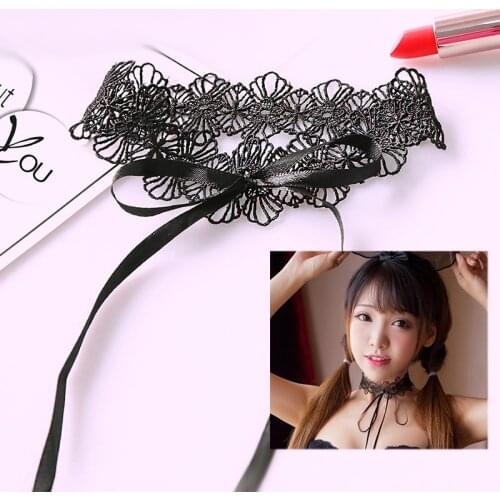 Sexy Choker Necklace Lace Strip Woman Collar Party Jewelry Neck Exotic Accessories Chain Necklace Erotic Sex Toys for Women Girl