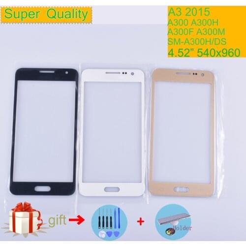 For Samsung Galaxy A3 2015 A300 A300H A300F A300M A3000 SM-A300H/DS Touch Screen Front Glass Panel TouchScreen Outer Glass Lens