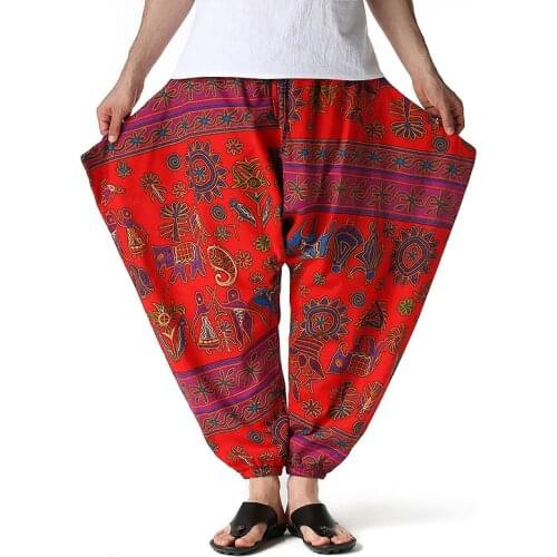 Men Women Cotton Harem Pants Hipster 3D Ethnic Style Print Yoga Baggy Pants Men Hip Hop Streetwear Joggers Sweatpants Trousers