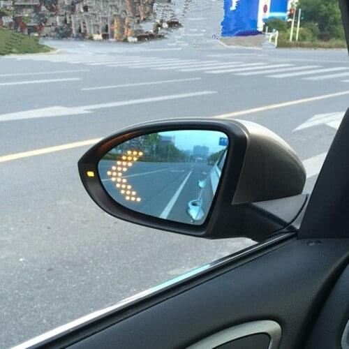 Brand New Power Heated Blue Wide Angle Sight Side Rear View Mirror Glasses For VW Golf 7