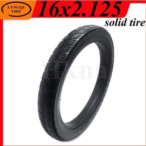 High Quality 16x2.125 Solid Tire for Electric Bicycle E-Bike 16 Inch Non Pneumatic Explosion Proof Tyre Accessories