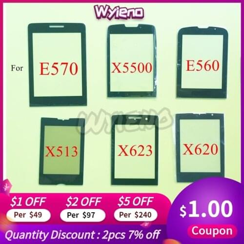 Wyieno Black Glass Screen For Philips Xenium E570 / X5500 / E560 / X623 / X513 Glass Screen Lens Outer Front Panel 10pcs/lot