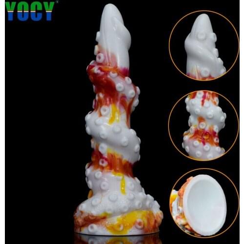 YOCY Colorful Tentacle Anal Butt Plug Silicone Animal Octopus Dildo Fantasy Erotic Sex Toys For Women Masturbater With Sucker