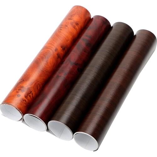 Protective Wood Grain Textured Car Wrap Film 4 Colors Car Styling 30*100cm PVC 3D Car Stickers