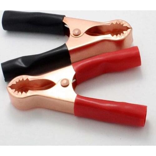 80mm environmental protection battery clip battery clip metal inverter link charging clip thickened copper fish clip