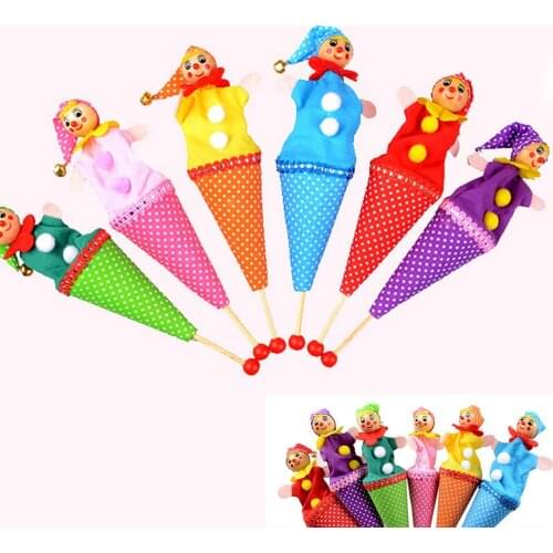 Pizies 1Pcs Hot Sale Random Style Bell Hide Seek Pop Up Telescopic Baby Kids Educational Toys Hand Puppet Telescopic Stick Doll