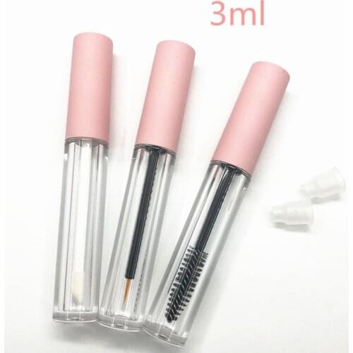 10/30pcs 3ml Lip Gloss Tube Empty Pink Cap Lipgloss Mascara Tube,Eyelash Tube Eyeliner Bottle Packaging Lipgloss Container