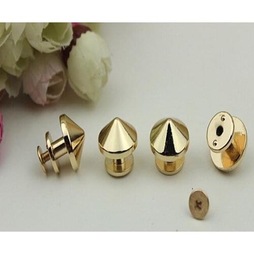 10 PCS/lot) DIY hardware plating processing leather handbags of high quality screw pointed nails warhead decorative accessories