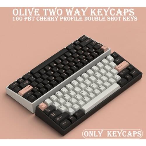 160 Keys PBT Double Shot Keycap Cherry Profile Personalized Dark Olivia Keycaps For Cherry MX Switch Mechanical Keyboard