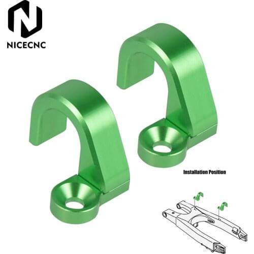 For Kawasaki KX250 125 KDX200 200R 2 PCS Brake Hose Line Hose Holder Clamp Cable Guide For Kawasaki KX250 KX125 1994-1996 KDX200