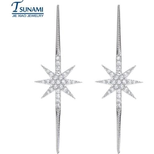 2017 fashion long AAA cubic zirconia earrings A womans wedding zircon earrings ER038