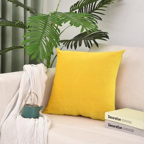 21 Colors Pillow Cover Solid Plain Cushion Cover For Living Room Sofa 45*45 Kussenhoes Blue Home Decorative Housse De Coussin