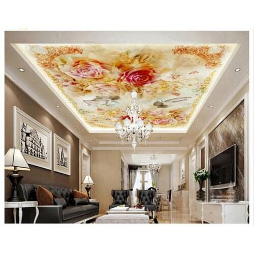 3d murals wallpaper custom Little angel European flower frescoes on the wallpaper