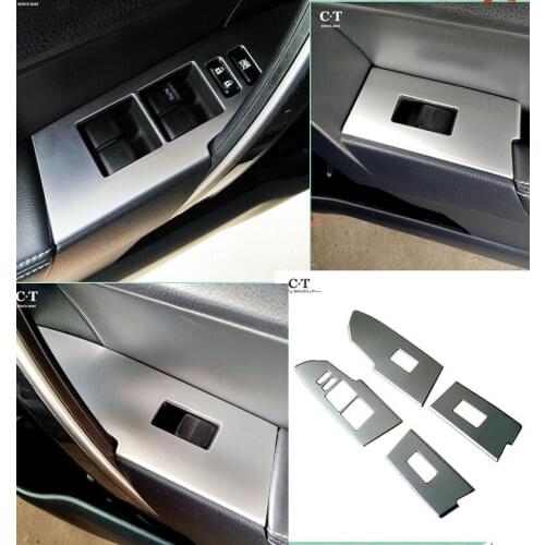 Fit For Toyota Corolla 2014 2015 2016 2017 Interior Door Armrest Window Switch Cover Trim 4pcs