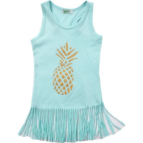 Kids Toddler Baby Girl Princess Dress Summer Beachwear Party Sleeveless Tank Vest Tops Gift