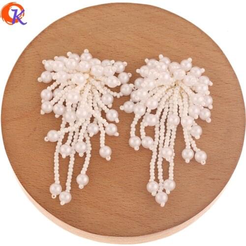 Cordial Design 20Pcs 30*62MM Earring Findings/Jewelry Accessories/Hand Made/Imitation Pearl/DIY Jewelry Making/Seed Bead Charms