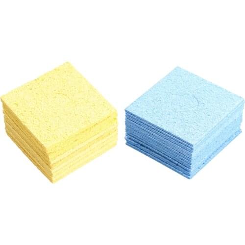 50Pcs 6X6cm Thickened Soldering Iron Tip Cleaning Sponge, Thick High Temperature Resistant Tin Removal Sponge