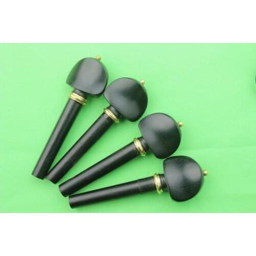 20pcs high quality 4/4 Violin Pegs ebony Violin Tuning Pegs inlaid copper violin parts