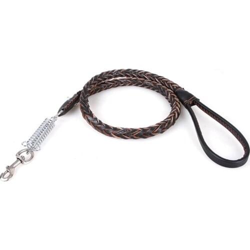 Leather Dog collar Dog Leash Walking Leads Leashes For Large Dogs