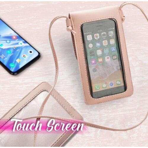 Cross Body Mobile Phone Bag Touching Screen Clear Window Mini Purse Cell Phone Bag Pouch SAL99