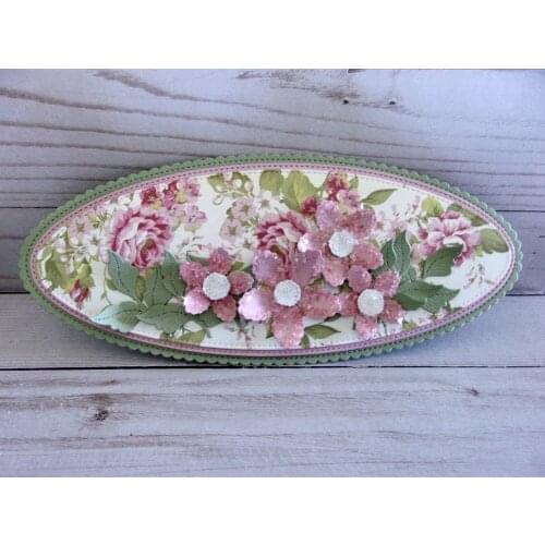 KSCRAFT Scalloped Oval Slimline Metal Cutting Dies Stencils for DIY Scrapbooking Decorative Embossing DIY Paper Cards