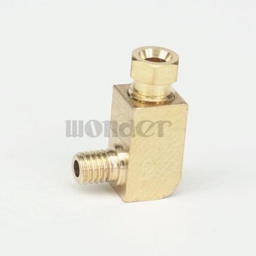 M6*1.0 Male 4mm OD Tube 90 Degree ELbow Brass Connector Machine Tool Oil Filter Canister Adapter Pipe fitting For Lube Tubing